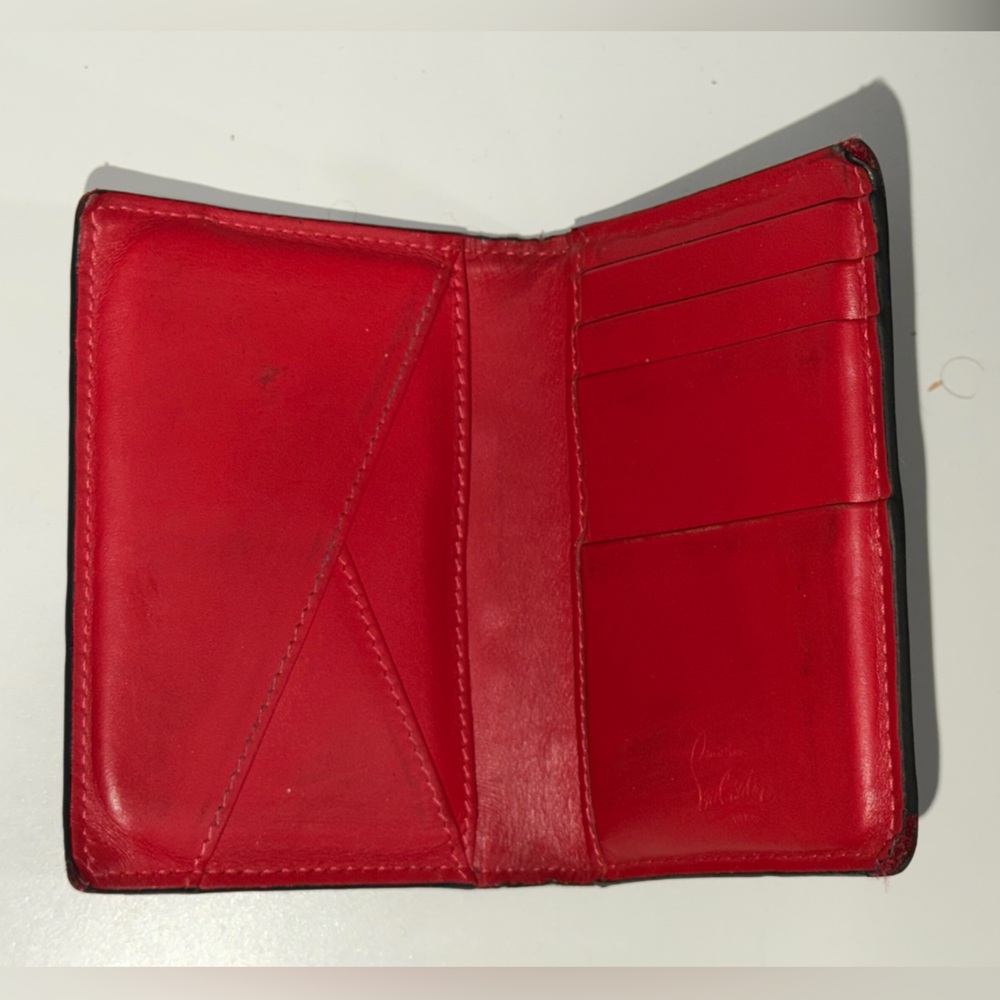 Christian Louboutin Black Embossed Dot Leather Card Holder/ wallet - Picture 4 of 6